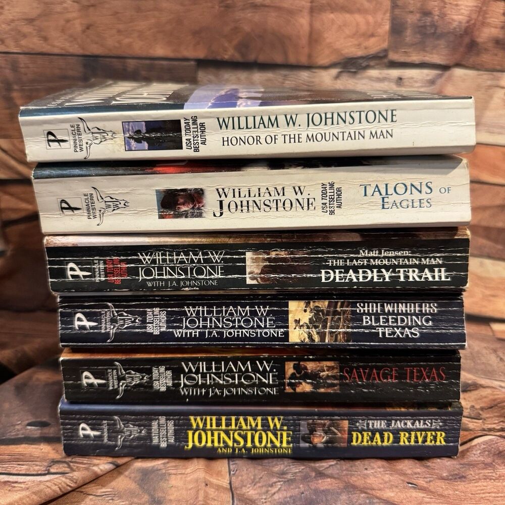 William W Johnstone Western Book Lot of 6 Mountain Man Eagles Texas Series Paper